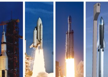 saturn v, space Shuttle, falcon Heavy, starship dal 39A