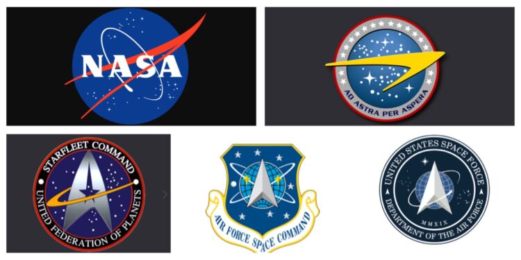 loghi nasa space force Star Trek