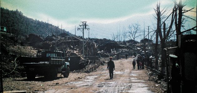 Il villaggio nei pressi dello Xichang launch center dopo l'incidente del 1998 con il Lunga Marcia 3B. (Courtesy of Bruce Campbell)