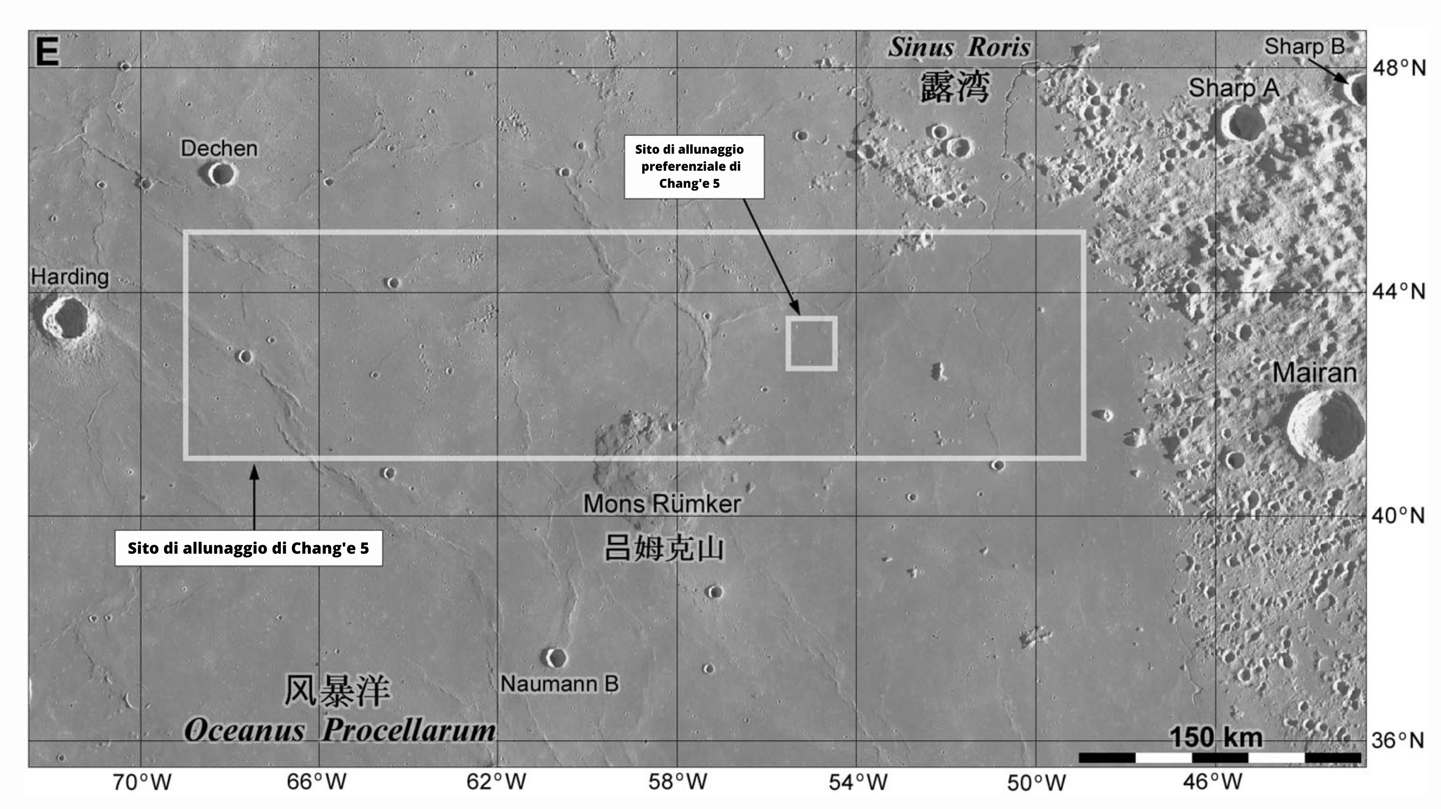 Chang'e 5 sito di allunaggio