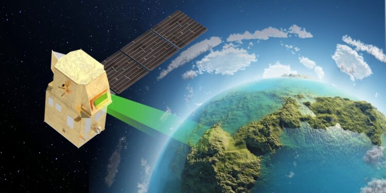 Un render del satellite CHIME. Credits: ESA/Thales Alenia Space