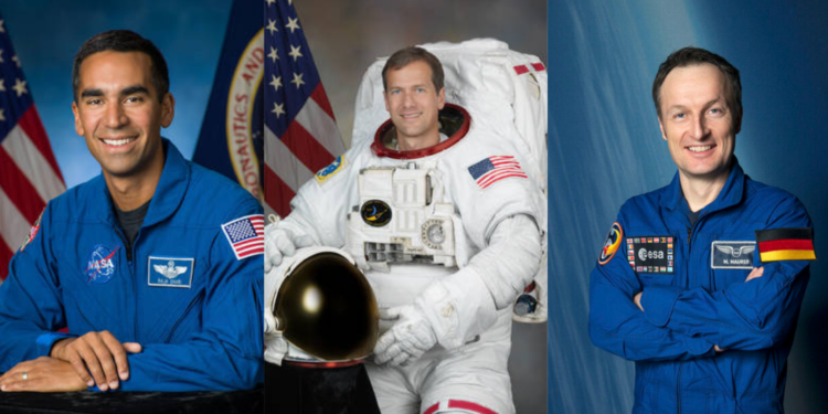 I tre astronauti selezionati per la missione Crew-3