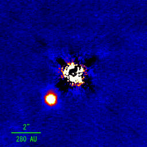 Una precedente immagine dell'esopianeta DH Tau B realizzata dal Subaru Telescope. Credits: National Astronomical Observatory of Japan.