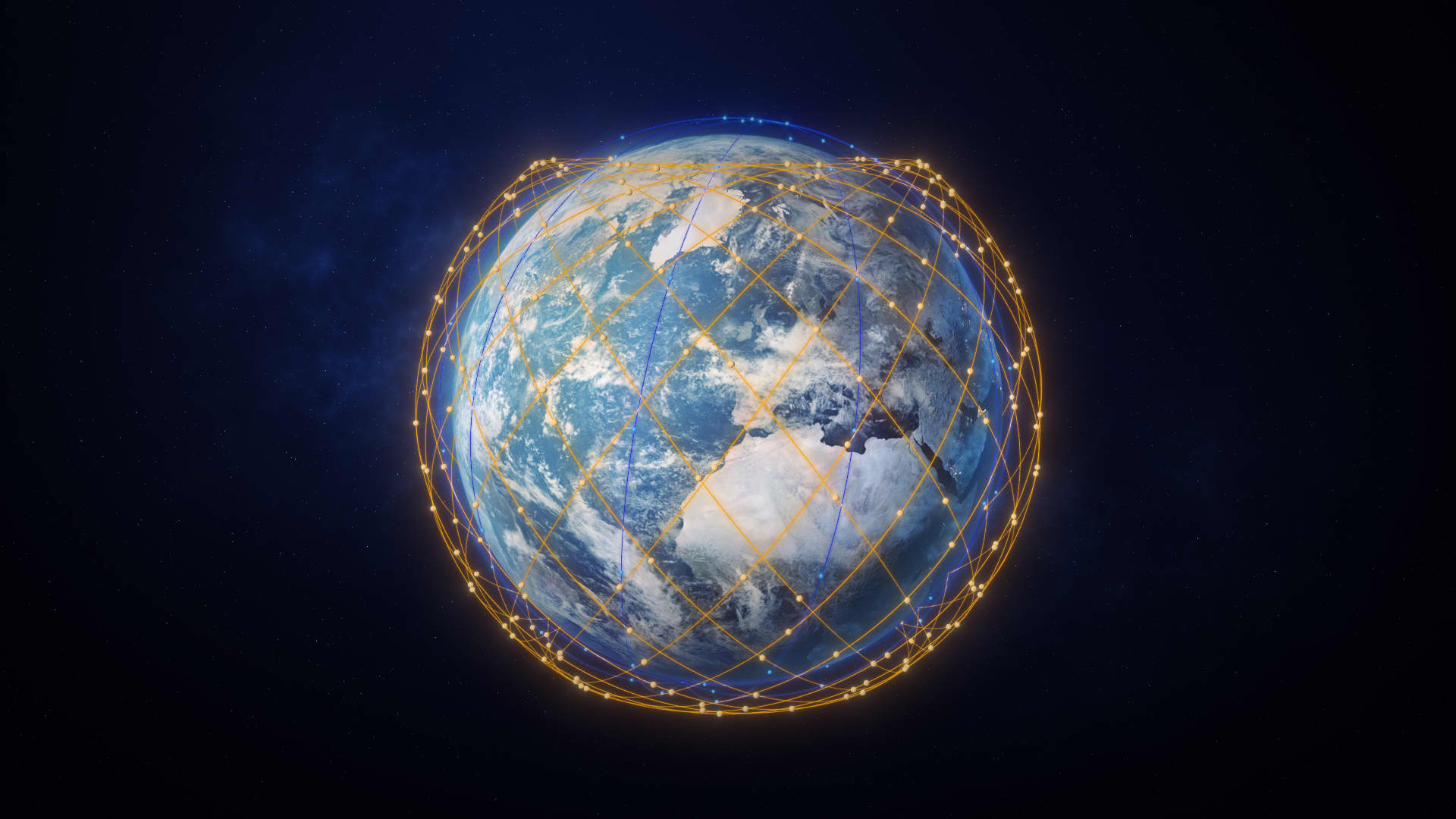 Un render dei piani orbitali che occuperà Lightspeed. Credits: Thales Alenia Space