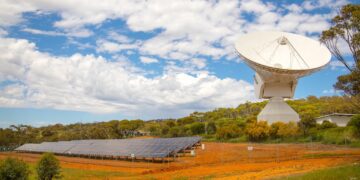 L'antenna da 35 metri già presente al centro di New Norcia dell'estrace. Credits: ESA.