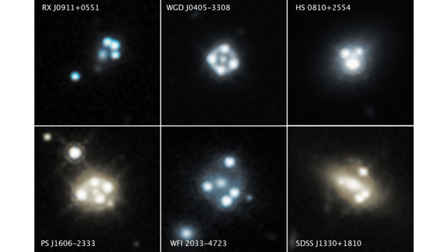 Immagini di quasar quadruplicate