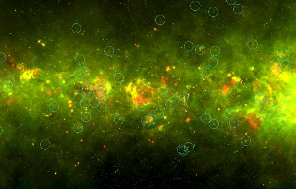 Yellowballs nella Via Lattea