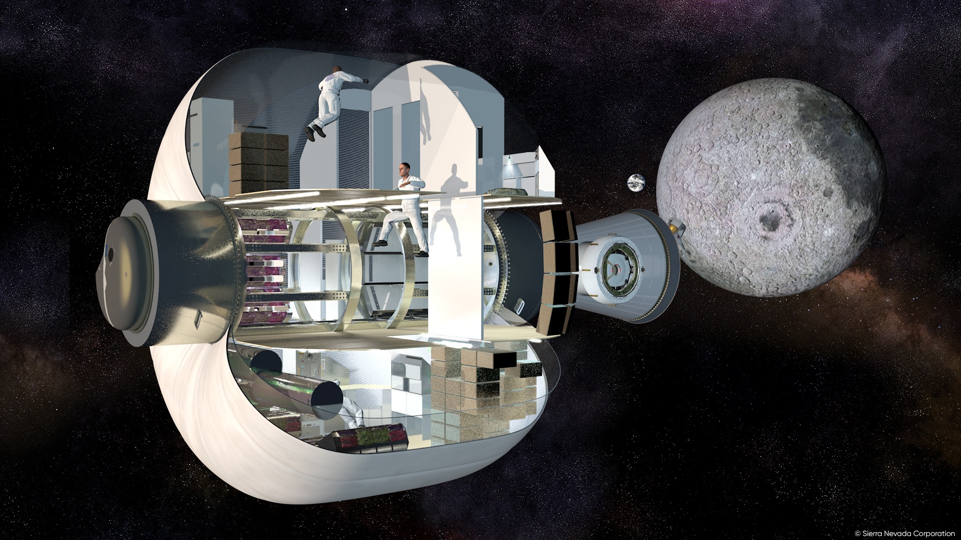 Un render di un modulo LIFE in progettazione da Sierra Nevada Corporation. Credits: Sierra Nevada Corporation.