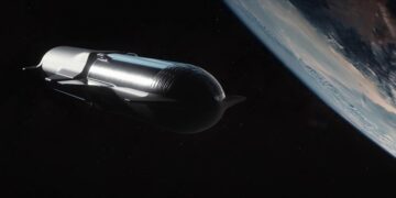 Un render del futuro rifornimento in orbita di Starship. Credits: SpaceX