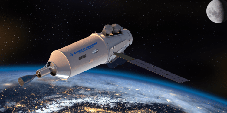 Un render del prototipo di motore termico nucleare in sviluppo da Sierra Space. Credits: Sierra Nevada Corporation.