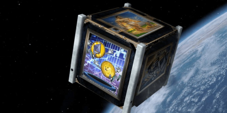 Un render non ufficiale di un satellite con uno schermo per lato. Non è indicativo di come sarà il progetto finale di GEC.