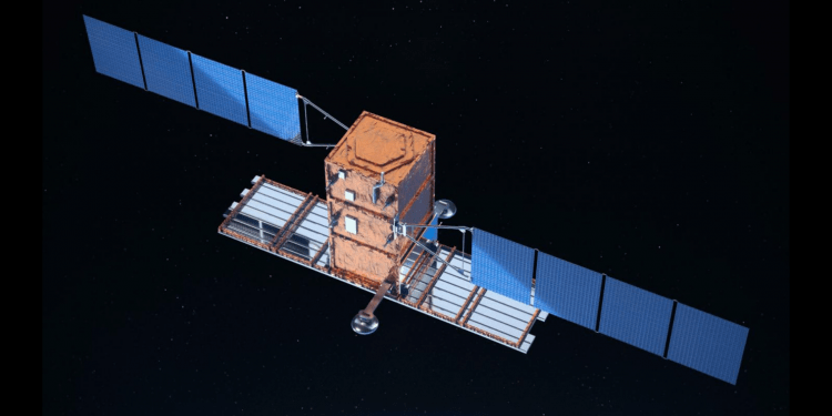 Un render del satellite COSMO-SkyMed di seconda generazione. Credits: ASI/Thales Alenia Space