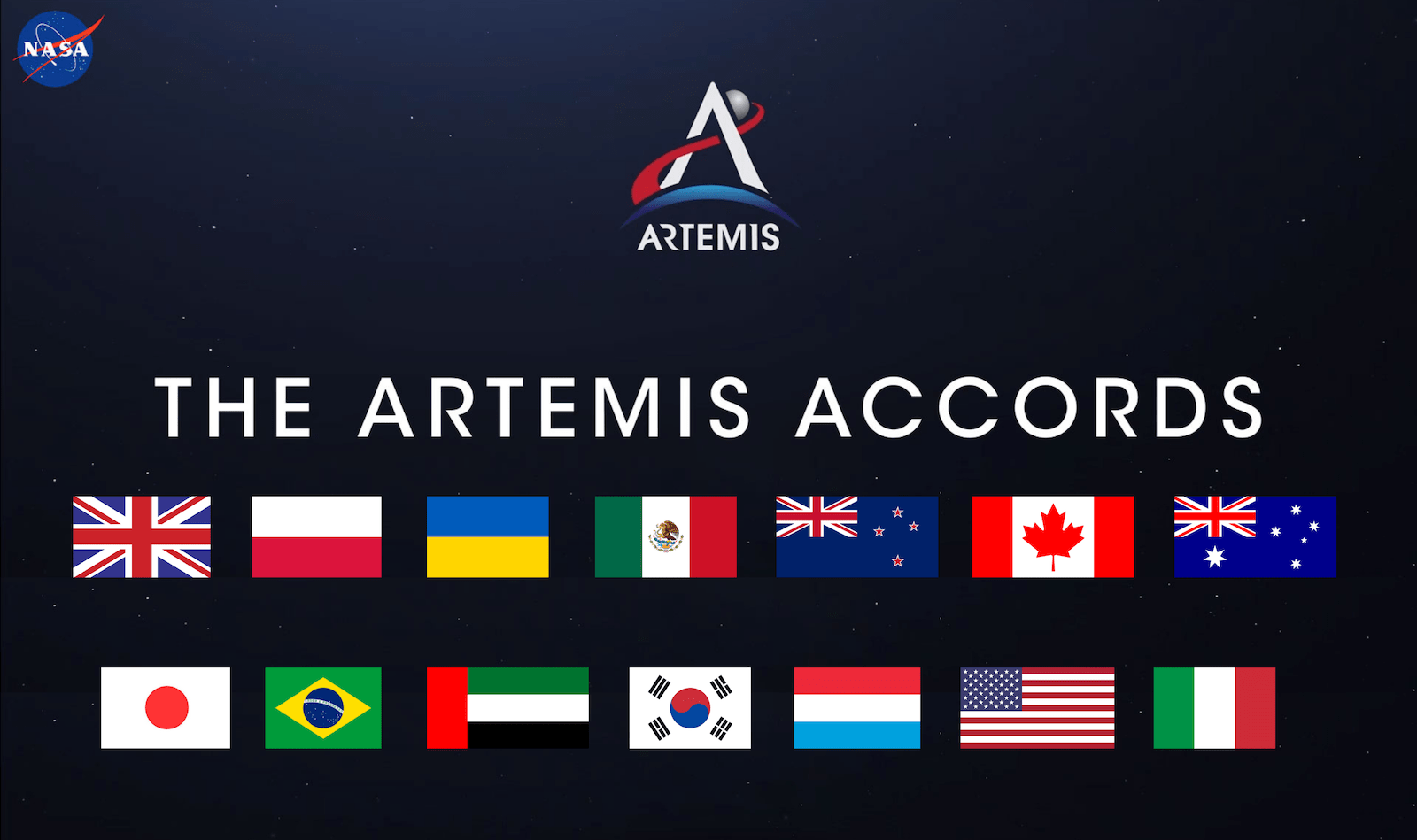 I Paesi firmatari degli Accordi Artemis a Dicembre 2021. Credits: Astrospace.it