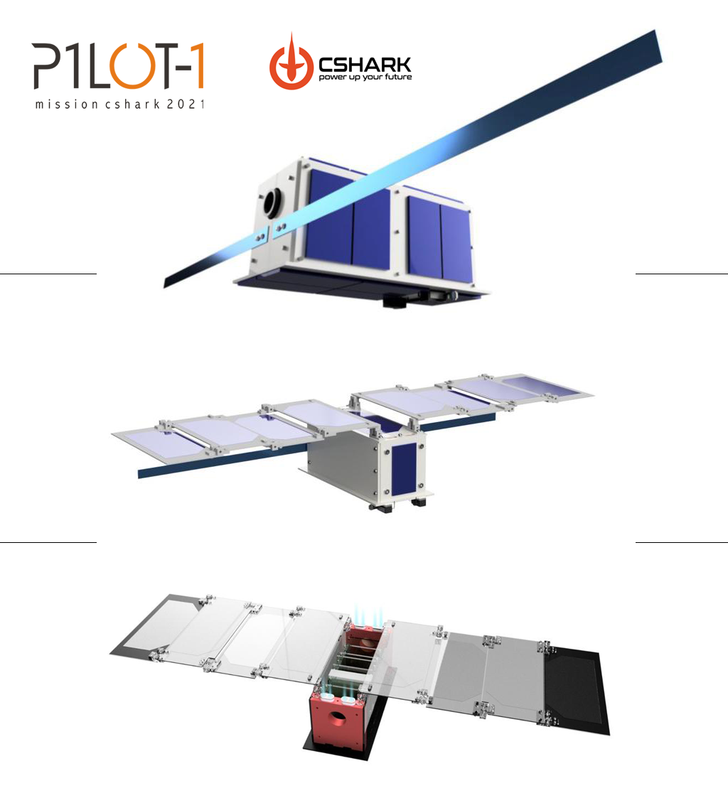 Render del satellite Pilot-1 di cshark. Credits: Csharsk.
