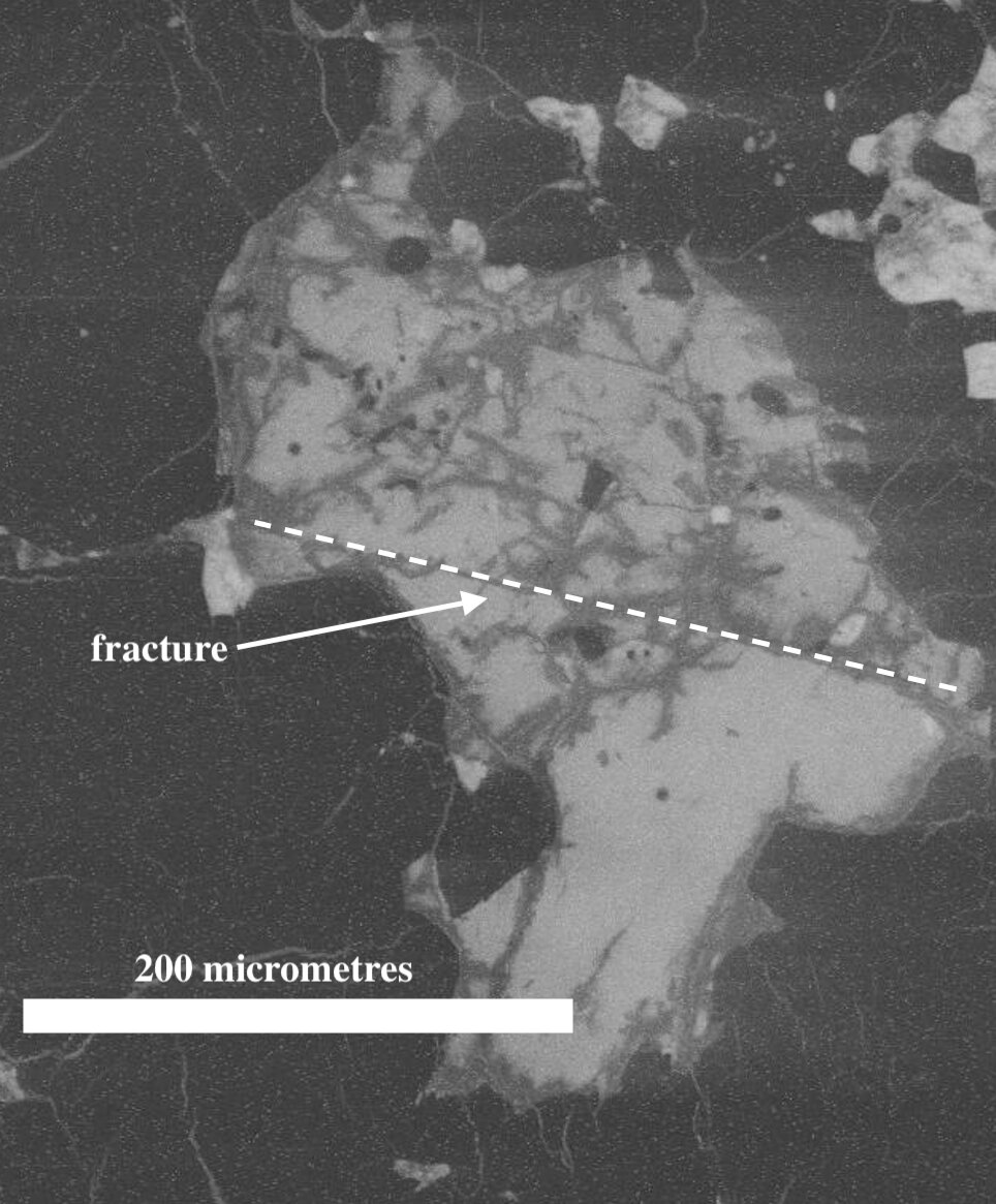 Frattura del meteorite di Chelyabinsk