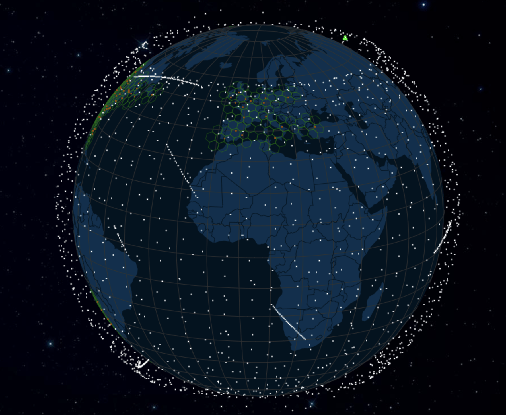 La situazione della costellazione Starlink al 27 maggio 2022. Credits: Satellitemap