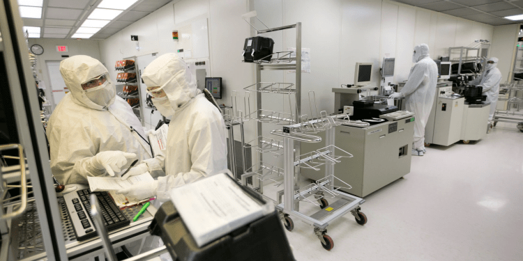 Un laboratorio di Microchip Technology