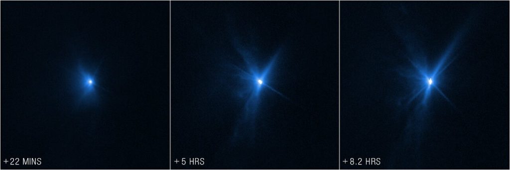 Hubble osserva l'impatto di DART