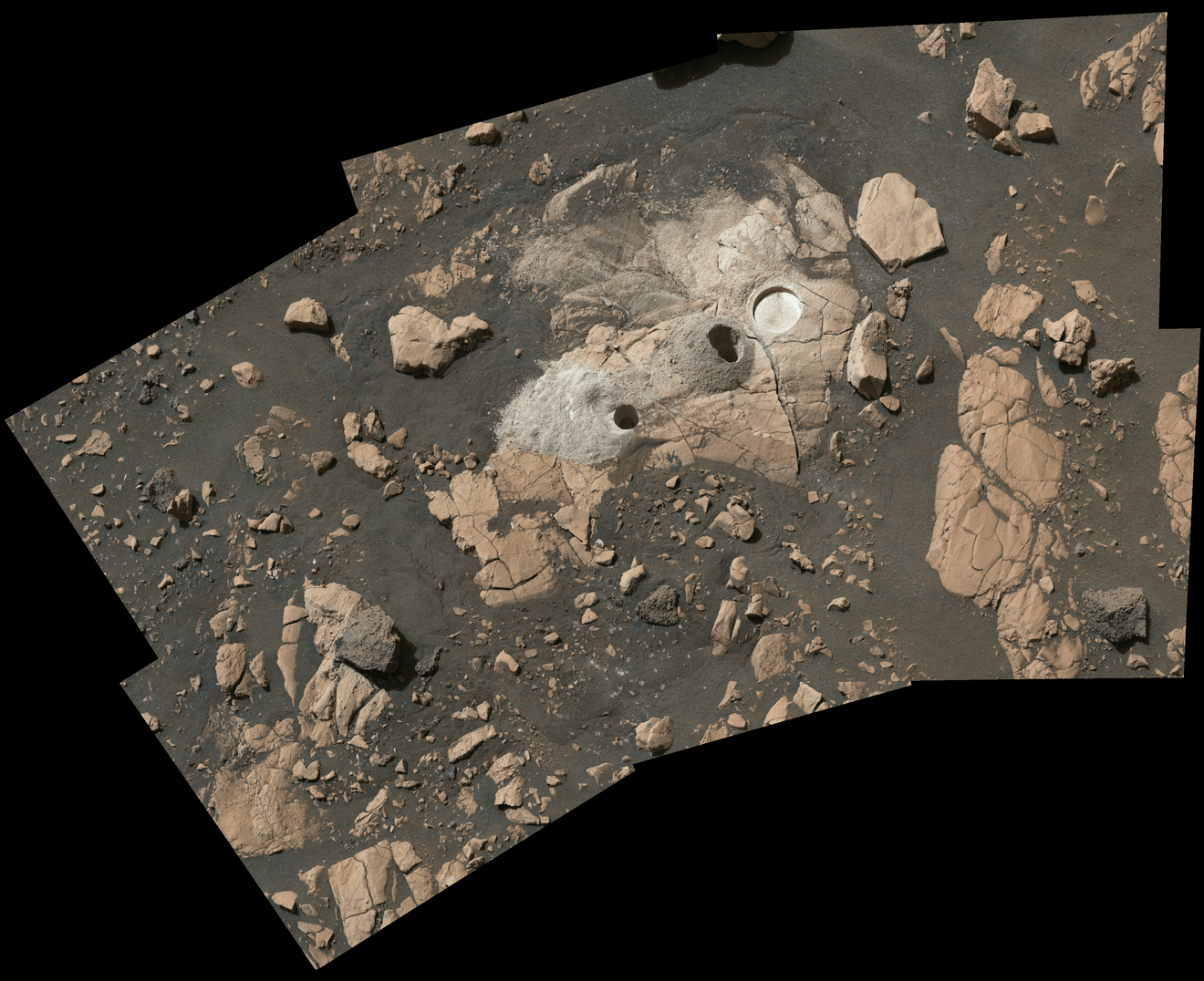 La roccia Wildcat Ridge. Credits: NASA/JPL-Caltech/ASU/MSSS
