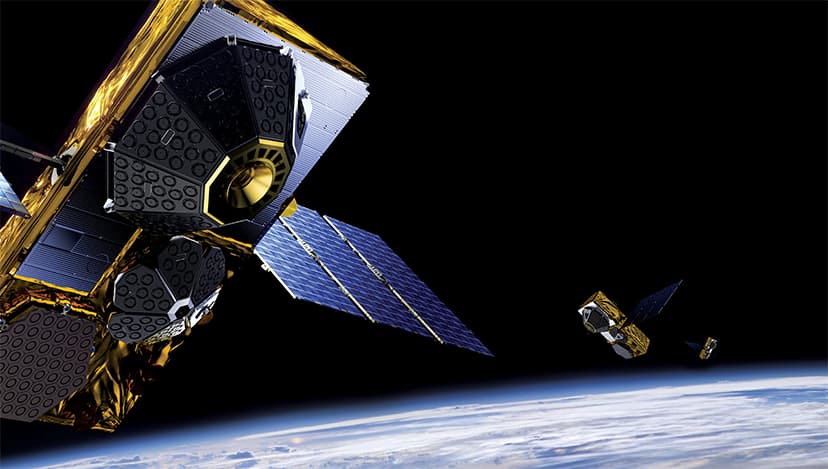 Un render dei satelliti Globalstar di seconda generazione. 