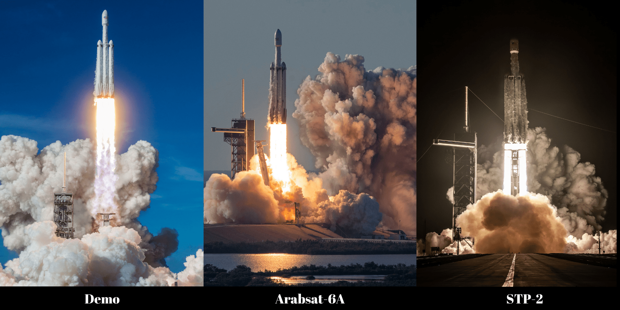 Le tre missioni precedenti del Falcon Heavy