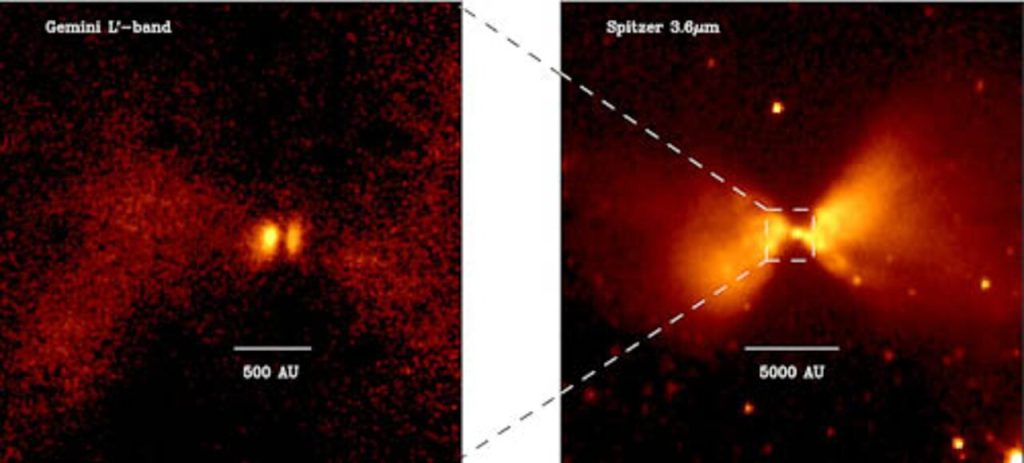 Protostella L1527 Gemini e Spitzer