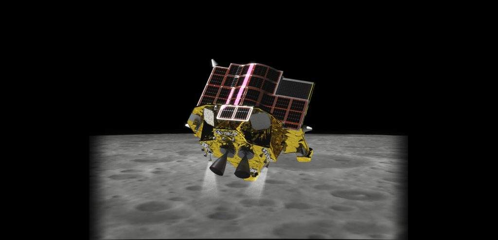 Un render del lander SLIM giapponese. Credits: JAXA