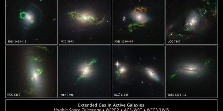 Oggetti classificati come Voorwerpjes, a partire dal primo Voorwerp scoperto da Hanny van Arkel nel 2007. Credits: NASA, ESA and William Keel - NASA HubbleSite NewsCenter