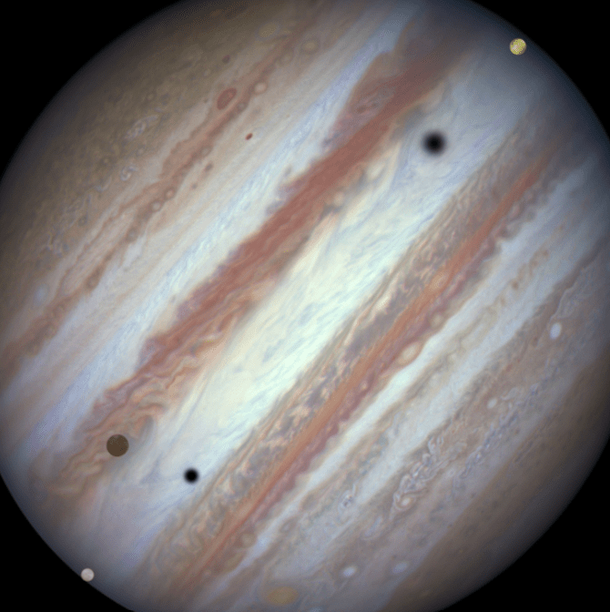 Giove e le sue lune interne più grandi