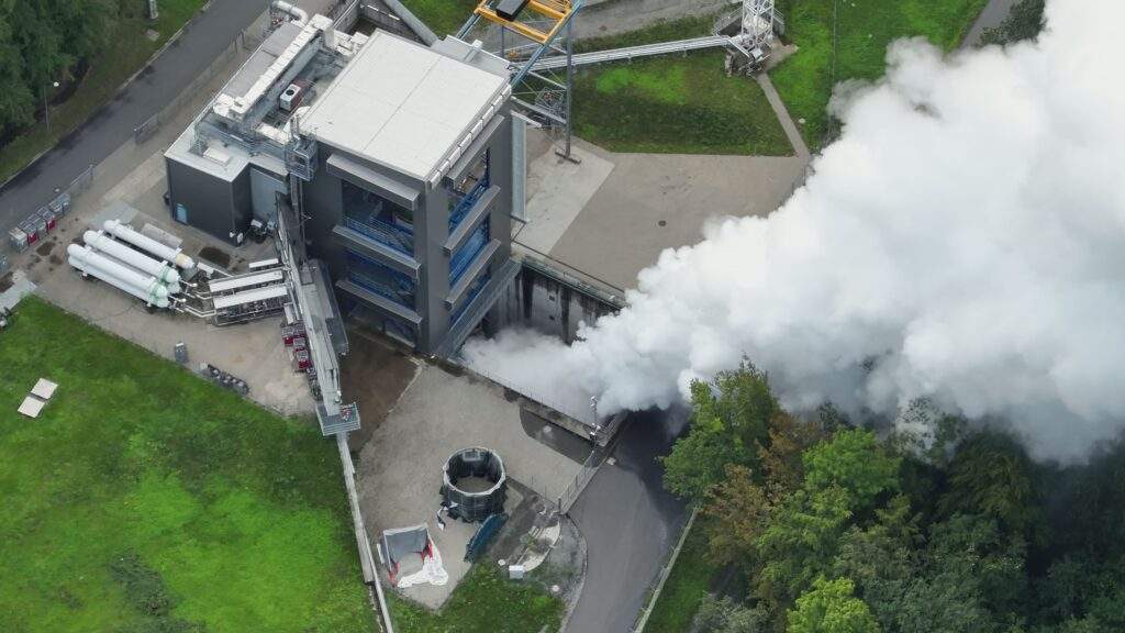 Il test all'ultimo stadio eseguito il 1 settembre in Germania. Credits: ESA