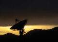 Una antenna del VLBI già attiva.