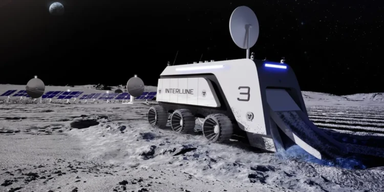 un mezzo di estrazione dell'He3 di Interlune. Credits: Interlune/TechCrunch