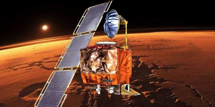 Render della missione Mars Climate Orbiter della NASA. Credits: NASA