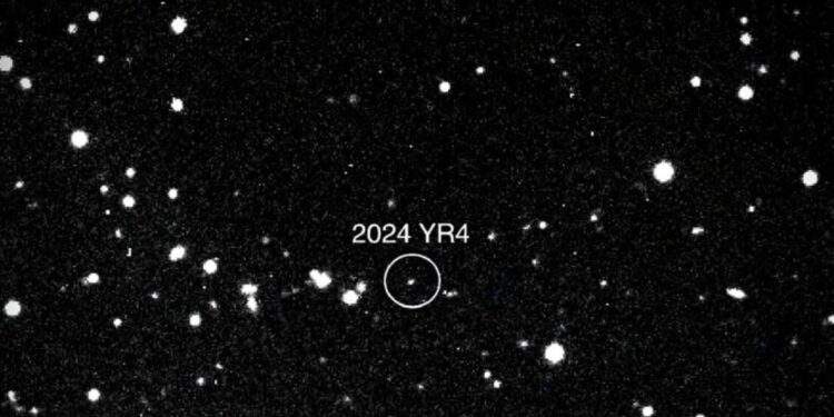 L'asteroide 2024 YR4.