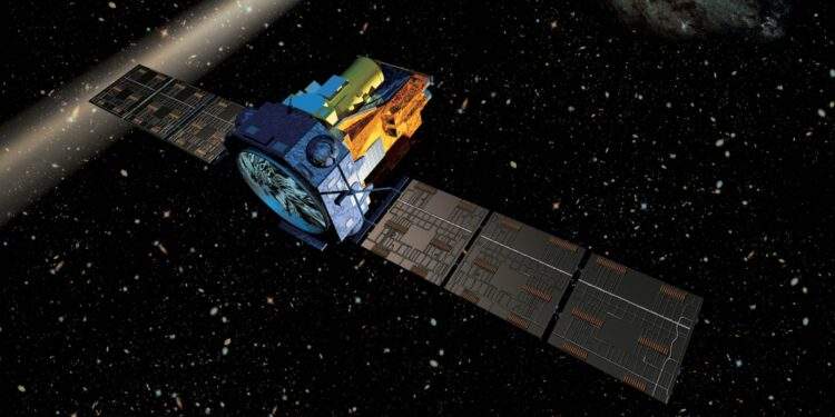 Render del telescopio spaziale a raggi gamma Integral dell'ESA. Credits: ESA