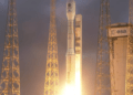 La partenza del Vega-C il 29 aprile 2025, per il lancio del satellite Biomass dell'ESA.