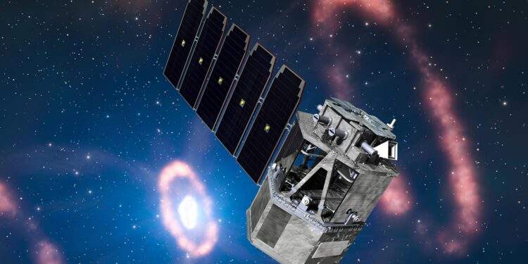 La missione Compton Spectrometer and Imager (COSI), selezionata nel 2021 per un lancio nel 2027, parte del programma SMall EXplorer (SMEX) della NASA. Credits: Jim Willis, Northrop Grumman Corporation, ESO