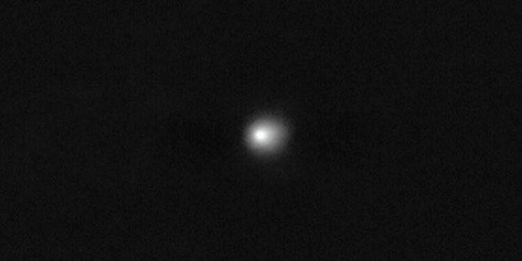 La cometa interstellare 3I/ATLAS fotografata dal Very Large Telescope dell'ESO il 3 luglio 2025. Credits: ESO/O. Hainaut