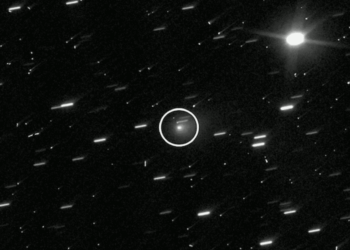La cometa interstellare 3I/ATLAS vista dal telescopio spaziale Hubble il 21 luglio 2025. Credits: NASA/ESA/Hubble