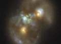 Immagine della NIRCam del James Webb che mostra la Infinity Galaxy, una galassia con al centro un buco nero supermassiccio che potrebbe essersi formato in situ attraverso un processo di collasso diretto di una nube di gas. Credits: NASA, ESA, CSA, STScI, P. van Dokkum (Università di Yale)