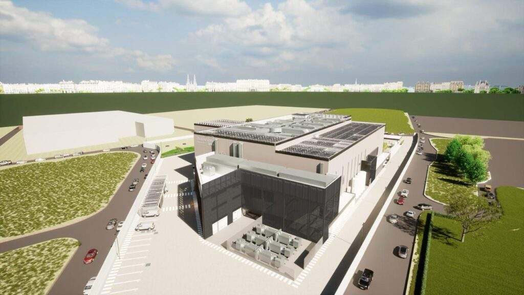 Render della Space Smart Factory di Thales Alenia Space a Roma.