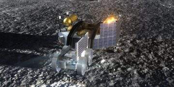 Il rover FLIP sceso dal lander Griffin