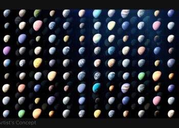 Render artistico della varietà di esopianeti scoperti nella nostra Galassia. Credits: NASA’s Goddard Space Flight Center