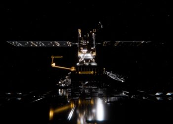Render artistico del veicolo Phoenix mentre si aggancia a un satellite. Credits: ClearSpace
