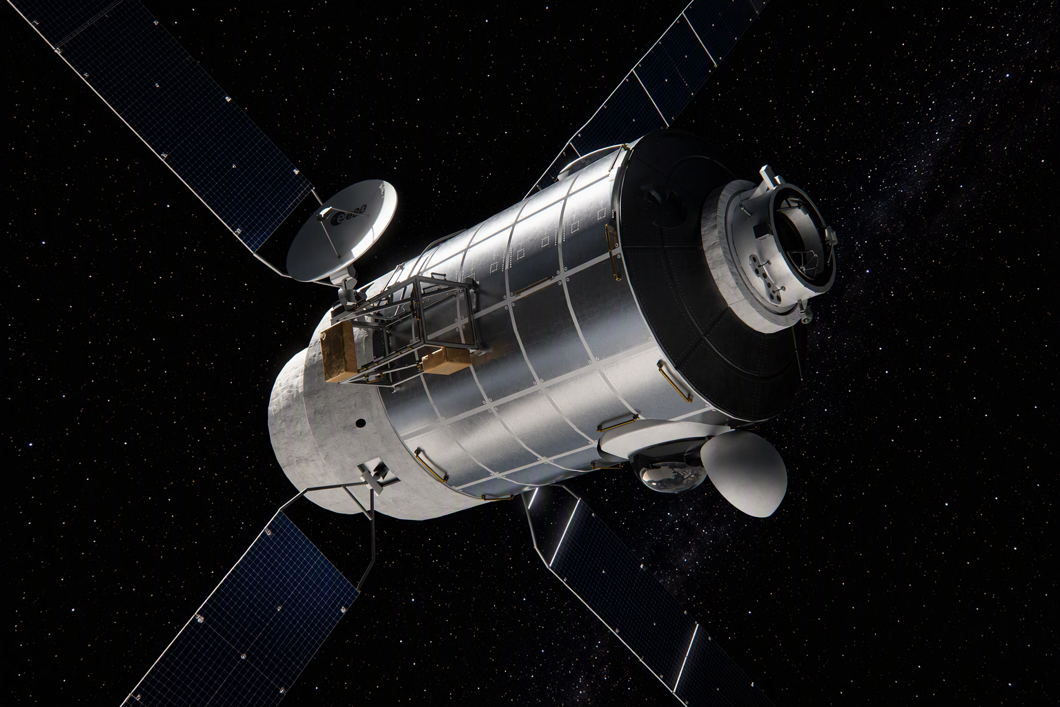 Un render di una possibile stazione spaziale europea. Credits: ESA