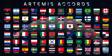 Paesi aderenti agli Accordi Artemis al 14 settembre 2026. Credits: NASA