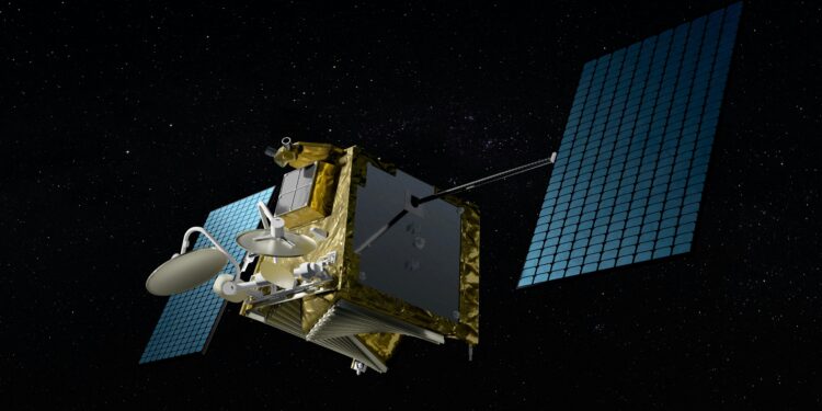 Render artistico di un satellite OneWeb costruito da Airbus per Eutelsat. Credits: Airbus