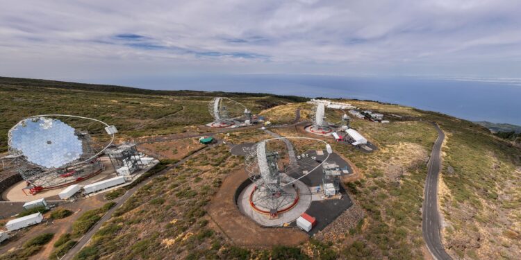 Il sottosistema del Large-Sized Telescope (Lst) presso il sito settentrionale del CTAO-Nord, all’Osservatorio del Roque de los Muchachos a La Palma, nell’arcipelago delle Canarie. Credits: LST Collaboration