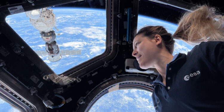 L'astronauta ESA Sophie Adenot sulla ISS durante la Expedition 75 nel 2026. Credits: ESA/NASA