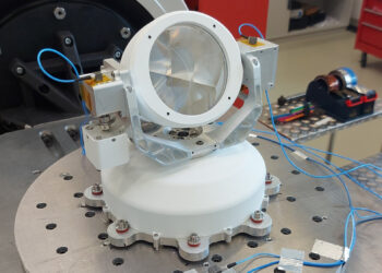 Il payload europeo MPAc (MoonLIGHT Pointing Actuator) che volerà sulla Luna a bordo della missione IM-3. Credits: ESA/P. Firme